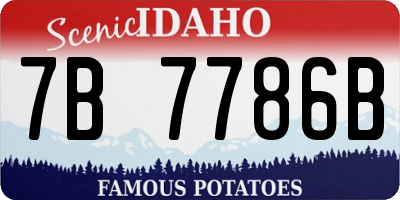 ID license plate 7B7786B