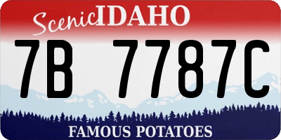 ID license plate 7B7787C