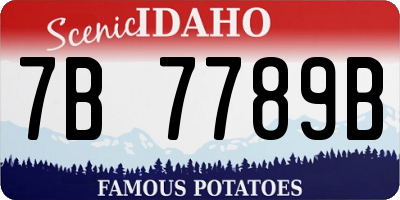 ID license plate 7B7789B