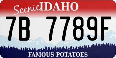 ID license plate 7B7789F
