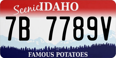 ID license plate 7B7789V