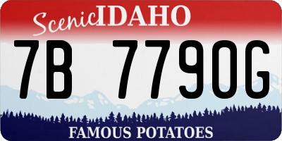 ID license plate 7B7790G
