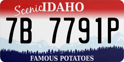 ID license plate 7B7791P