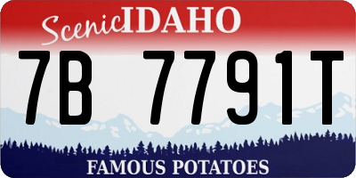 ID license plate 7B7791T