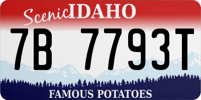 ID license plate 7B7793T