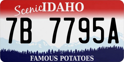 ID license plate 7B7795A
