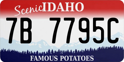 ID license plate 7B7795C