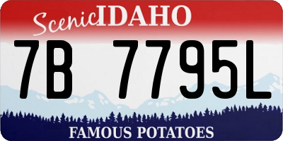 ID license plate 7B7795L