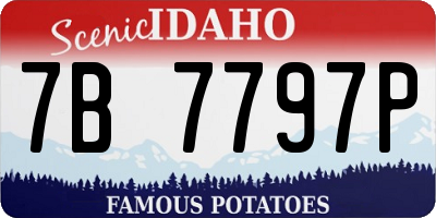 ID license plate 7B7797P