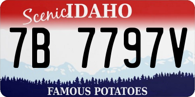 ID license plate 7B7797V