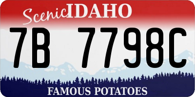 ID license plate 7B7798C