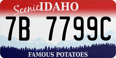 ID license plate 7B7799C