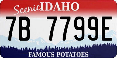 ID license plate 7B7799E