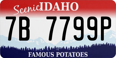 ID license plate 7B7799P