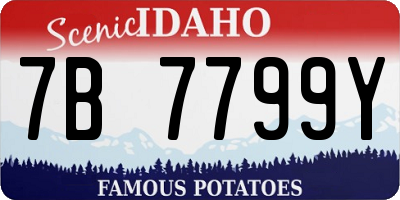 ID license plate 7B7799Y