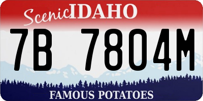 ID license plate 7B7804M