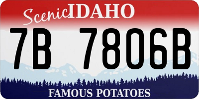 ID license plate 7B7806B