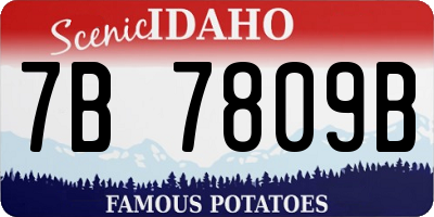ID license plate 7B7809B