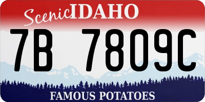 ID license plate 7B7809C