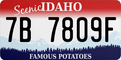 ID license plate 7B7809F