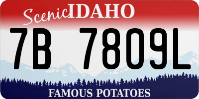 ID license plate 7B7809L