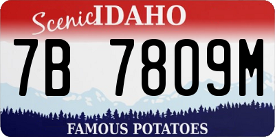 ID license plate 7B7809M