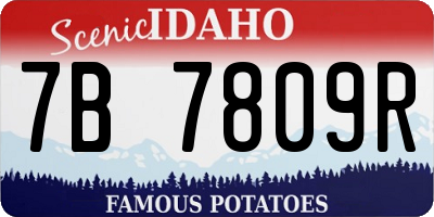 ID license plate 7B7809R