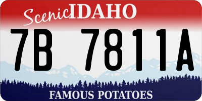 ID license plate 7B7811A