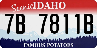 ID license plate 7B7811B