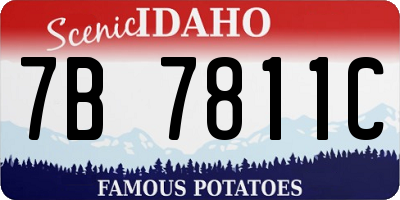 ID license plate 7B7811C
