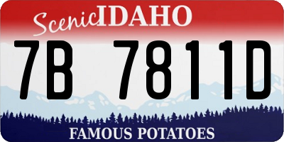 ID license plate 7B7811D
