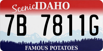 ID license plate 7B7811G