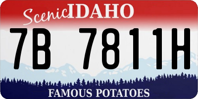ID license plate 7B7811H