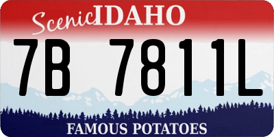ID license plate 7B7811L
