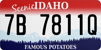 ID license plate 7B7811Q