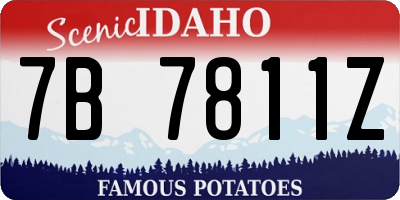 ID license plate 7B7811Z