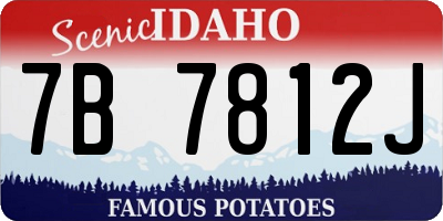 ID license plate 7B7812J