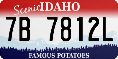 ID license plate 7B7812L