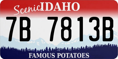 ID license plate 7B7813B