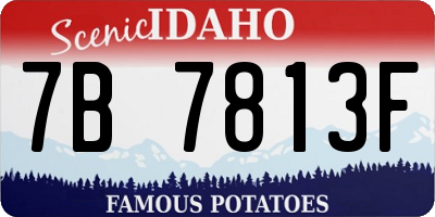 ID license plate 7B7813F