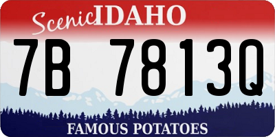 ID license plate 7B7813Q