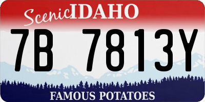 ID license plate 7B7813Y
