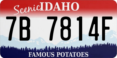 ID license plate 7B7814F