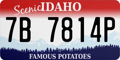 ID license plate 7B7814P