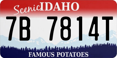 ID license plate 7B7814T
