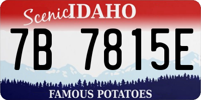 ID license plate 7B7815E