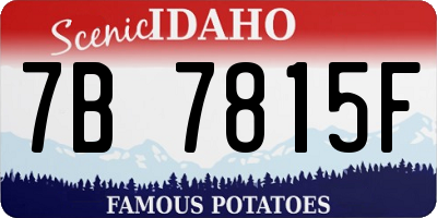 ID license plate 7B7815F