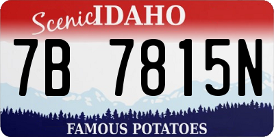 ID license plate 7B7815N