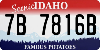 ID license plate 7B7816B