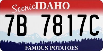 ID license plate 7B7817C